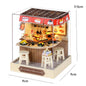 Kitten Mini Wooden Doll House Model Building Kits Toy Home Kit Creative Room Bedroom Decoration with Furniture For Birthday Gift