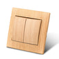 Wood Spray Plastic Panel EU Standard Classic AC Wall Rocker Switch On/Off 2 Gang 1 Way Flame Retardant Button Light Switch Panel