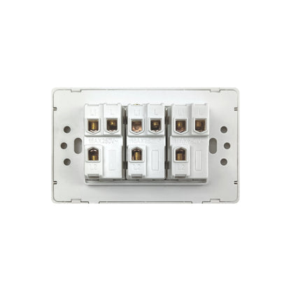 DELEFU 118*72mm PC Panel Parallel 3gang 2way Grey Black White Gold Wall Switch