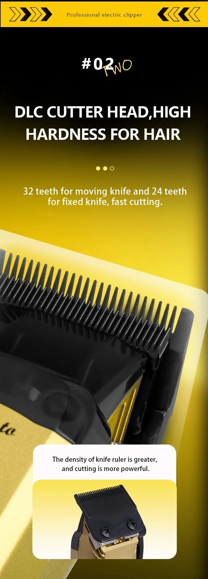 Kemei Professional Brushless Motor Hair Clippers 11500RPM Cordless Barber Electric Hair Trimmer DLC-Blade Hair Cutting Machine