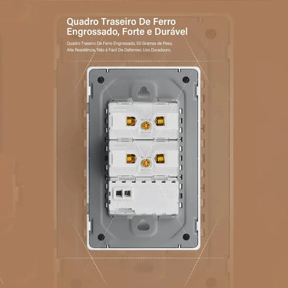 Shawader White Black Gray 16A 118*72 US Brazil Italy Light Switch,PC Panel 1/2/3gang 1/2way Switch on Off,Wall Electrical Outlet