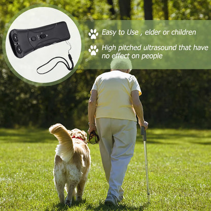 Ultrasonic Bark Arrester Anti Bark Device Ultrasonic Dog Barking Control Stop Repeller Trainer Tool for Pets Training Supplies