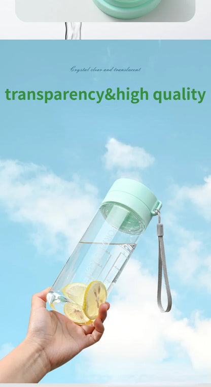 Water Bottle 600/800ml Portable Travel Sport Bottle Equipped with Filter Children's School Anti Drop Water Cup with Lifting Rope