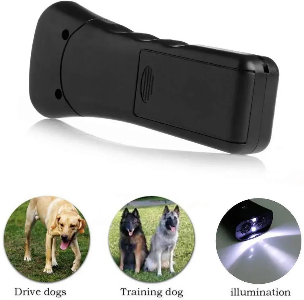 Dog Repeller Anti Barking Stop Bark Training Device Outdoor LED Ultrasonic Pet Trainer Repellents Whistle with Flash Light Dogs