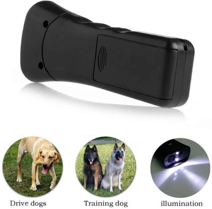 Dog Repeller Anti Barking Stop Bark Training Device Outdoor LED Ultrasonic Pet Trainer Repellents Whistle with Flash Light Dogs