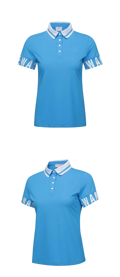 New summer golf wear for women  casual, breathable quick drying sporty short sleeve T-shirt