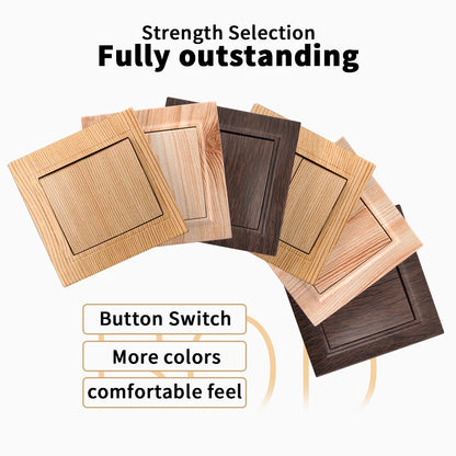 Wood Spray Plastic Panel EU Standard Classic AC Wall Rocker Switch On/Off 2 Gang 1 Way Flame Retardant Button Light Switch Panel