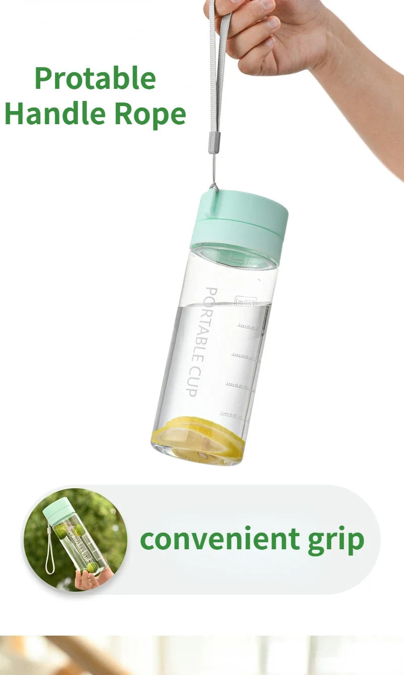 Water Bottle 600/800ml Portable Travel Sport Bottle Equipped with Filter Children's School Anti Drop Water Cup with Lifting Rope