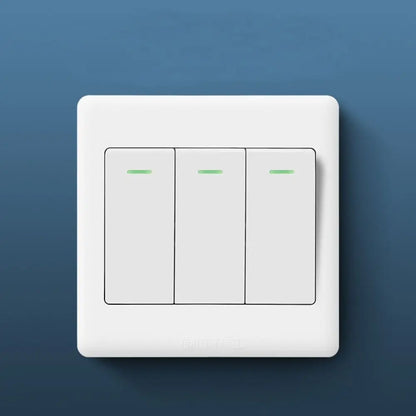Wall Switches 1/2/3/4 Gang 1Way Button Wall Light Switch Panel On / Off Push Buttons with LED Lamp Home Accessories