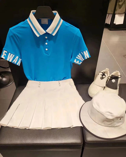New summer golf wear for women  casual, breathable quick drying sporty short sleeve T-shirt