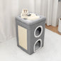 Luxury Cat Tree Bed with Scratching Post - Dual-Level 4-Season Pet Furniture, Organic Bamboo Base & Orthopedic Cushion