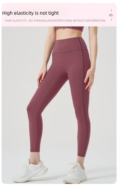 Yoga wear, a high-end sports solid-color high-elastic tight high-intensity sports set, women's fitness clothes suitable for gym