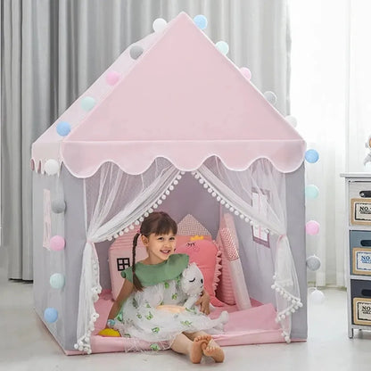 Kids Tent Pink Kid Play House Children Indoor Outdoor Toy House Portable Princess House Children Tent Christmas Girl Gifts