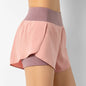Sport Shorts Women Sportswear Double-deck Running Shorts Yoga Bottoms Summer Gym Fitness Training Jogging Short Pants