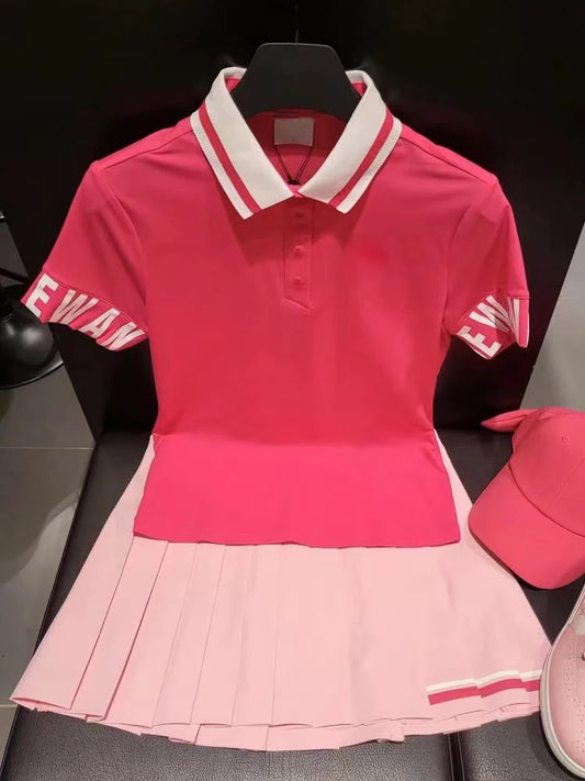 New summer golf wear for women  casual, breathable quick drying sporty short sleeve T-shirt
