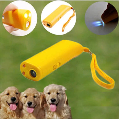 Dog Repeller Anti Barking Stop Bark Training Device Outdoor LED Ultrasonic Pet Trainer Repellents Whistle with Flash Light Dogs
