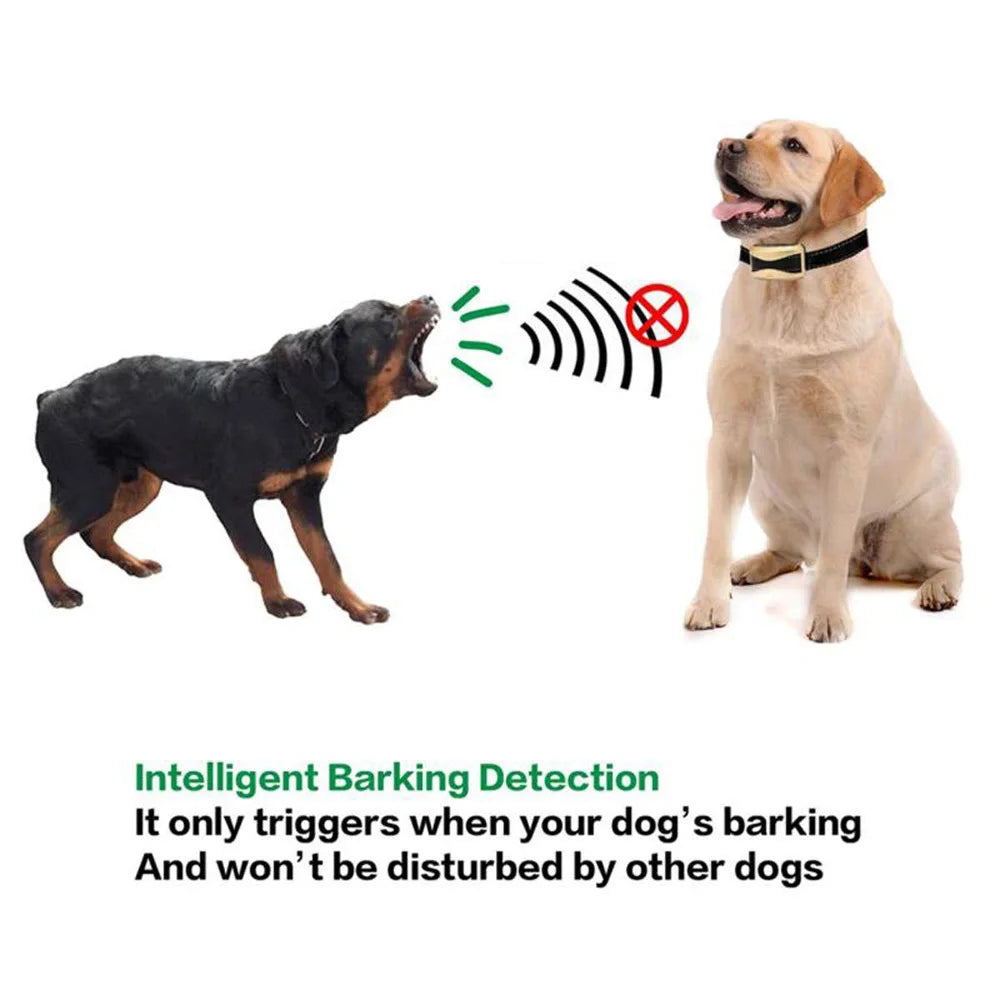 Dog Collar Anti Bark Control proof Rechargeable Anti Barking For Dogs Training Collars