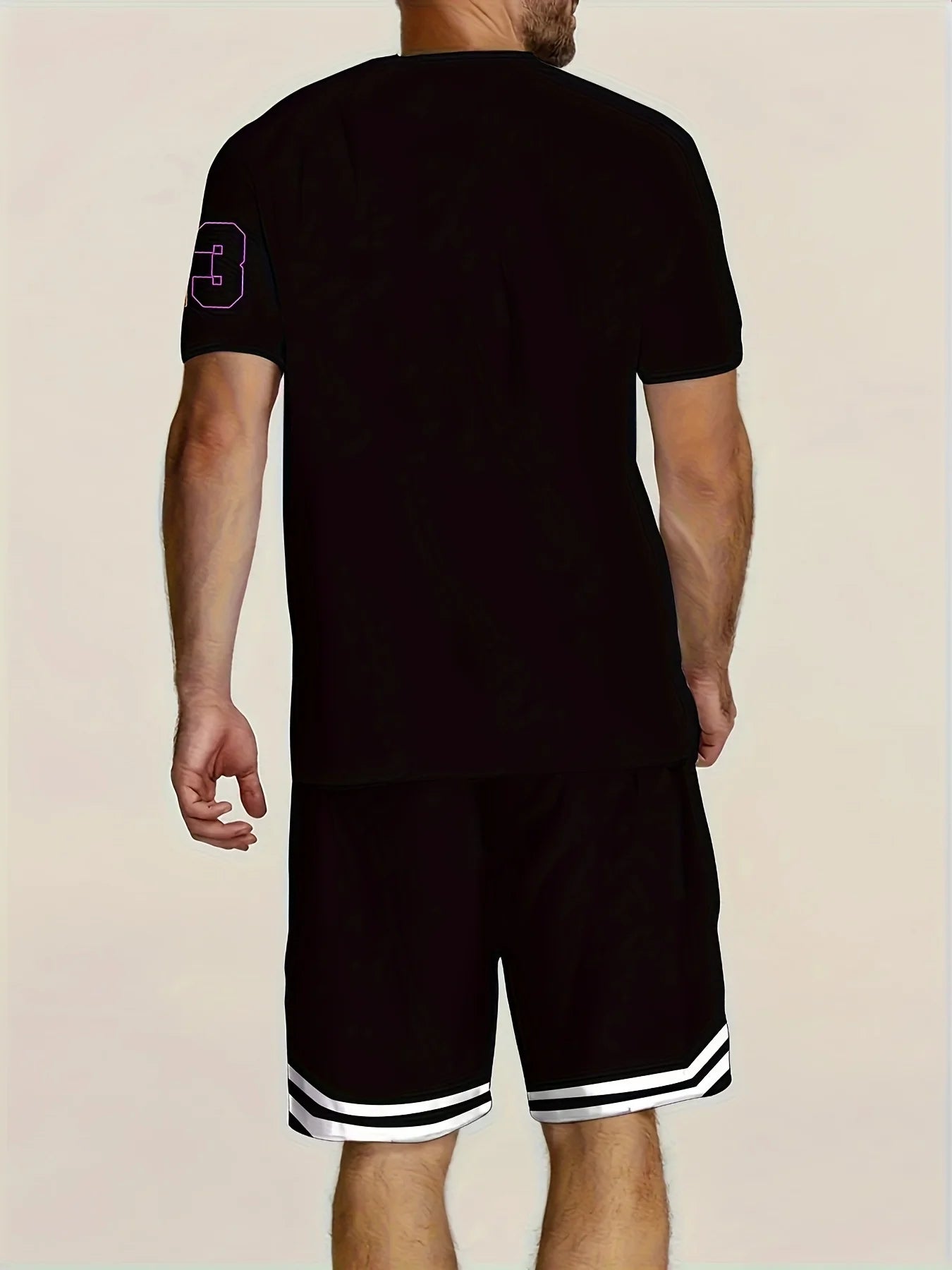The popular digital sportswear men's set for summer 2025 is casual sporty breathable and lightweight