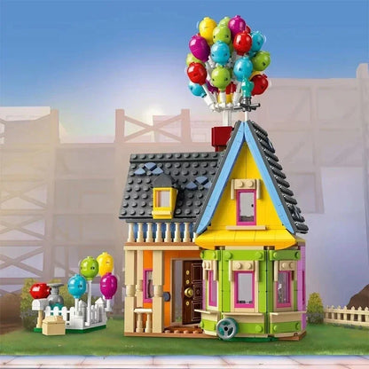 Up House Building Blocks Movie Travels Of Flying House Construction Model Kit Toys For Boys Birthday Gifts Home Decoration