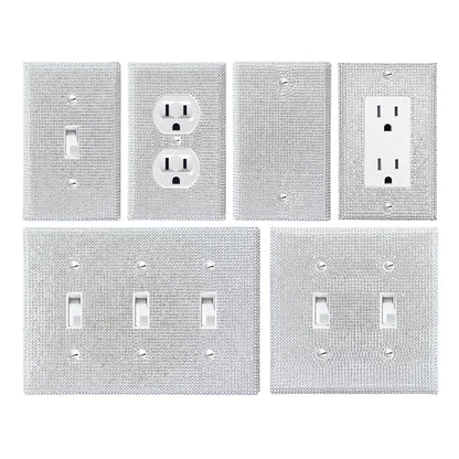 1 wall panel light switch cover, various styles, pink/white/black/gold  diamond, socket cover, sturdy and durable