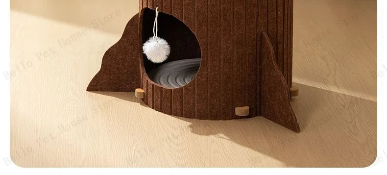 Multi-layer Tree Stump Cat Climbing Frame Small Sisal Bucket Felt Cat Nest Scratch-resistant Sisal Cat Tree Pet Toys