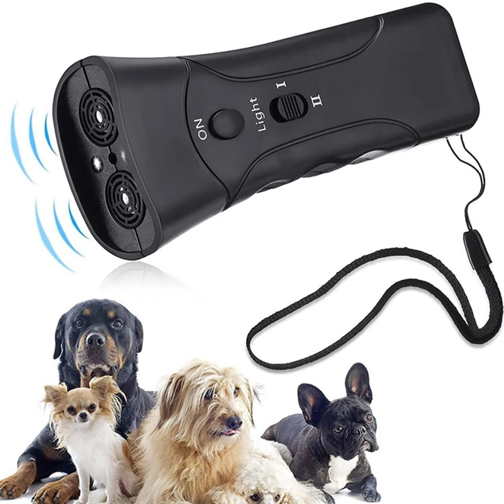 Ultrasonic Bark Arrester Anti Bark Device Ultrasonic Dog Barking Control Stop Repeller Trainer Tool for Pets Training Supplies