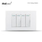 118 PC 1 2 3 4 Gang Push On Off 2 3 Way Wall Switch Wallpad White Fireproof Plastic Panel US Brazil IT IL EU Light Interruptor