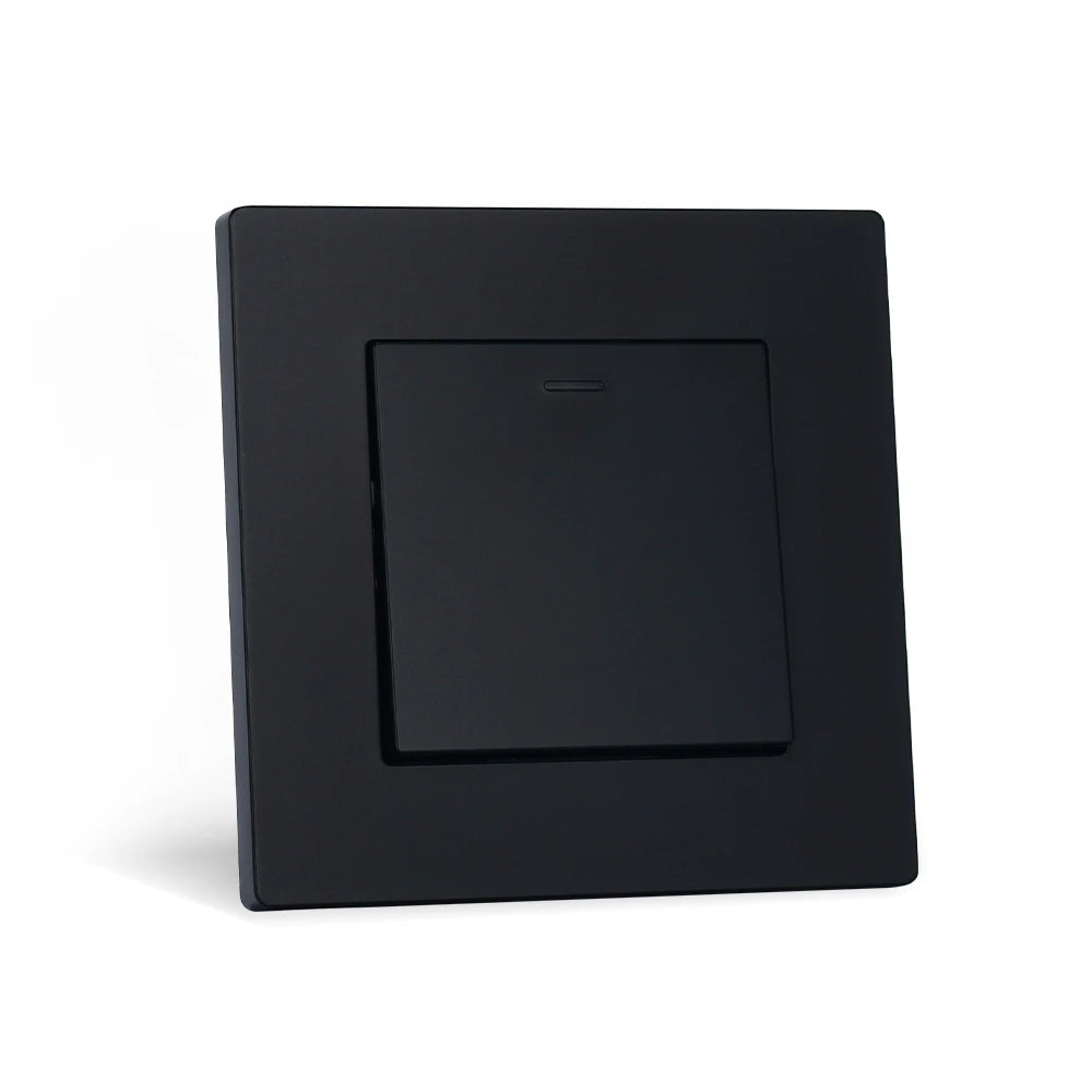 European standard 86*86mm rocker switch PC panel LED light switch One switch single control double control wall switch CE Rohs