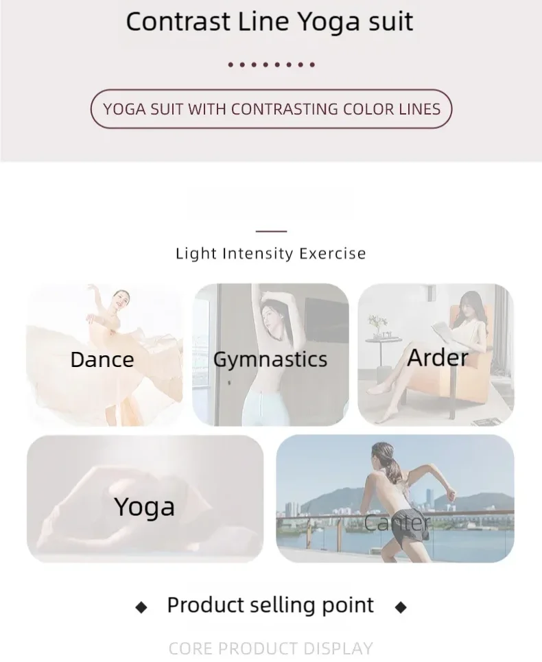 Yoga wear, a high-end sports solid-color high-elastic tight high-intensity sports set, women's fitness clothes suitable for gym