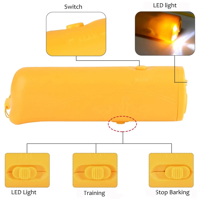 Pet Dog Repeller Anti Barking Stop Bark Training Device Trainer LED Ultrasonic Anti Barking Ultrasonic Without Battery dog