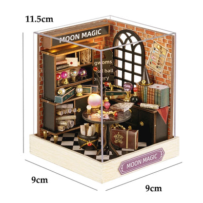Kitten Mini Wooden Doll House Model Building Kits Toy Home Kit Creative Room Bedroom Decoration with Furniture For Birthday Gift