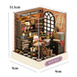 Kitten Mini Wooden Doll House Model Building Kits Toy Home Kit Creative Room Bedroom Decoration with Furniture For Birthday Gift