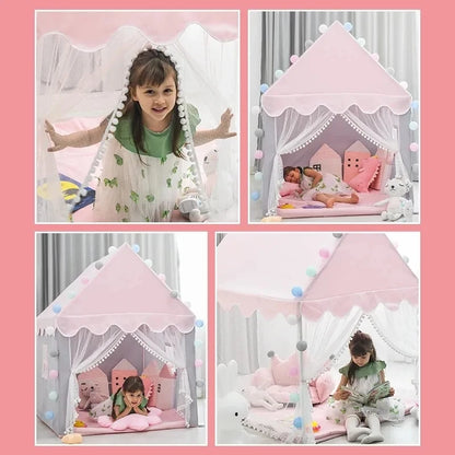 Kids Tent Pink Kid Play House Children Indoor Outdoor Toy House Portable Princess House Children Tent Christmas Girl Gifts
