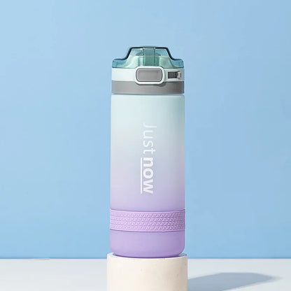 400ml/600ml New Fashion Water Bottle With Straw BPA Free Portable Outdoor Sport Cute Drinking Plastic Bottles Eco-Friendly