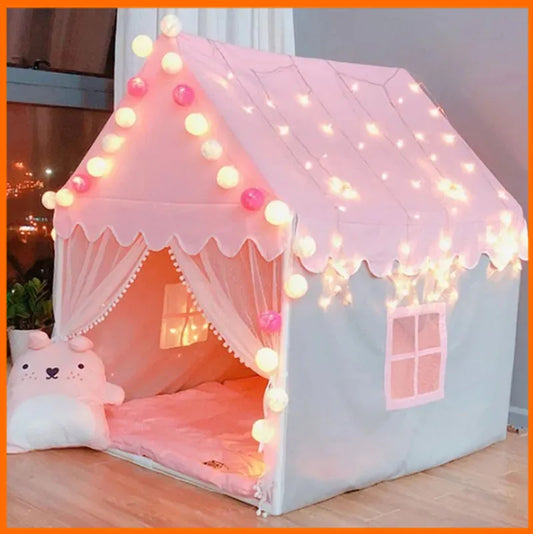 Kids Tent Pink Kid Play House Children Indoor Outdoor Toy House Portable Princess House Children Tent Christmas Girl Gifts