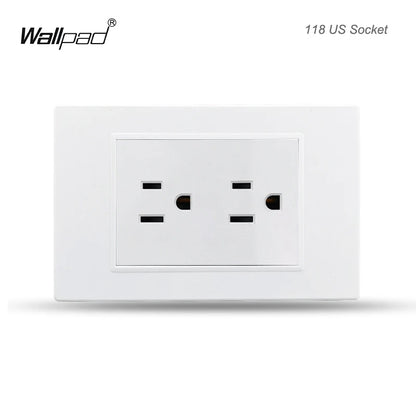 118 PC 1 2 3 4 Gang Push On Off 2 3 Way Wall Switch Wallpad White Fireproof Plastic Panel US Brazil IT IL EU Light Interruptor