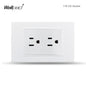 118 PC 1 2 3 4 Gang Push On Off 2 3 Way Wall Switch Wallpad White Fireproof Plastic Panel US Brazil IT IL EU Light Interruptor