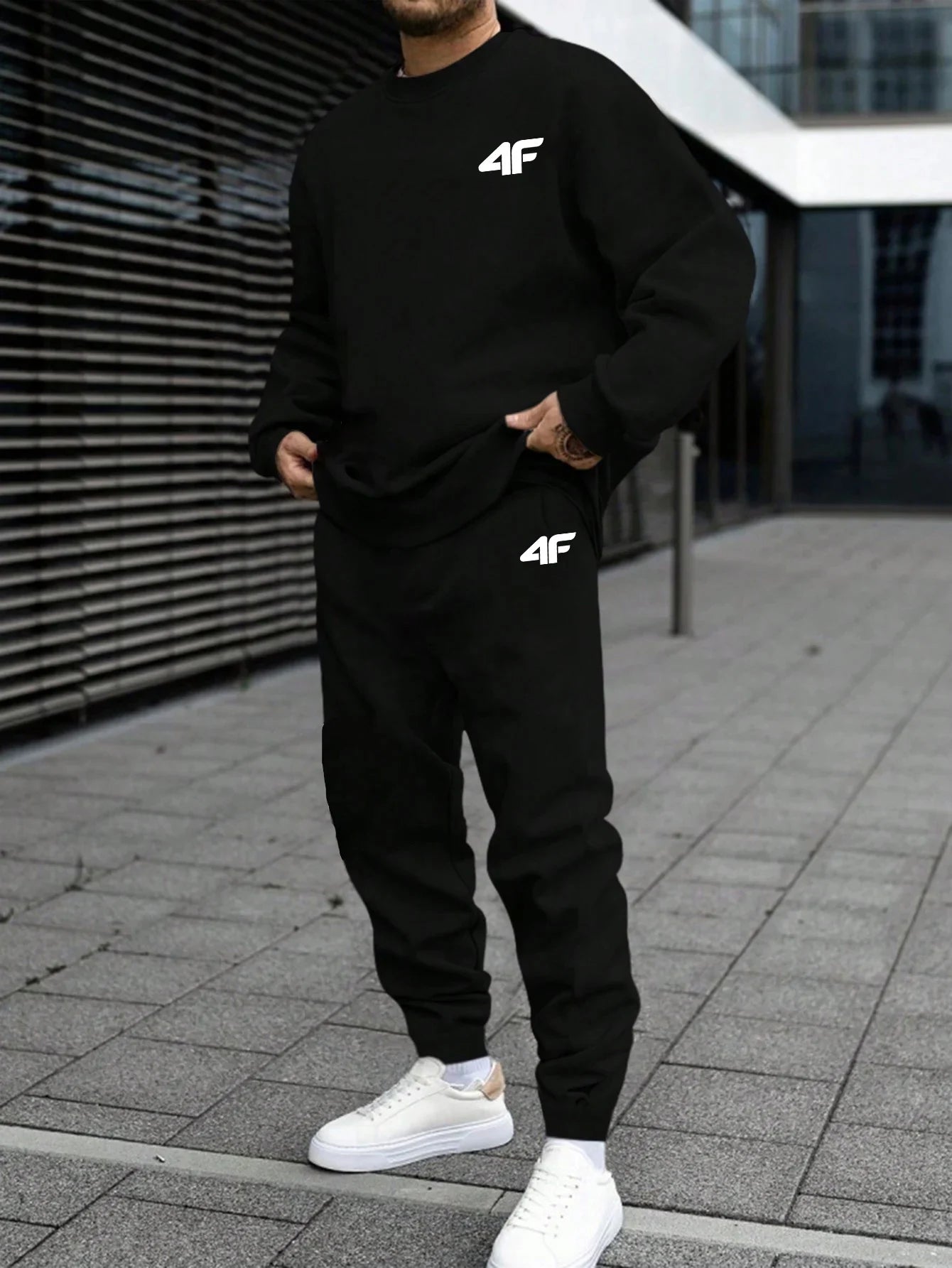 Sports Mens Tracksuit Print Long Sleeves Sweatshirt Sweatpants Casual Gym Jogging Tops Pants Man Clothing Fall Winter Sportwear