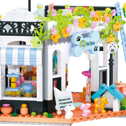 Pet Dog Cat House Building Block Kids Toy Mini Bricks Diy Assembly Games Moc Plastic Model Home Decoration Party Favors Gift