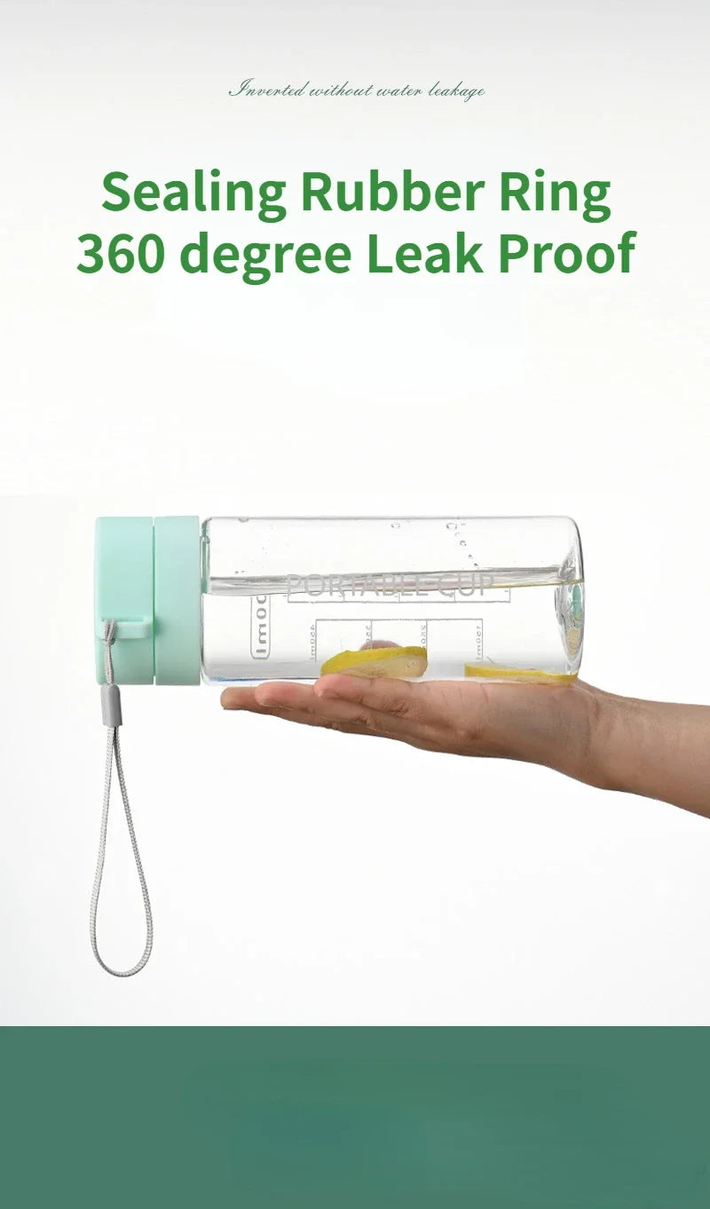 Water Bottle 600/800ml Portable Travel Sport Bottle Equipped with Filter Children's School Anti Drop Water Cup with Lifting Rope