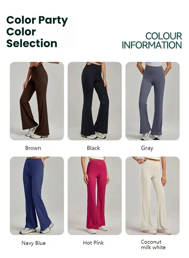Yoga Pants for Women High Waisted Trousers Butt Lifting Flared Leggings Stretchy Gym Workout Pants  Pilates Woman clothing