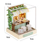 Kitten Mini Wooden Doll House Model Building Kits Toy Home Kit Creative Room Bedroom Decoration with Furniture For Birthday Gift