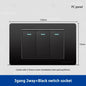 DELEFU 118*72mm PC Panel Parallel 3gang 2way Grey Black White Gold Wall Switch