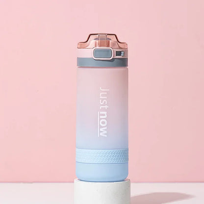 400ml/600ml New Fashion Water Bottle With Straw BPA Free Portable Outdoor Sport Cute Drinking Plastic Bottles Eco-Friendly