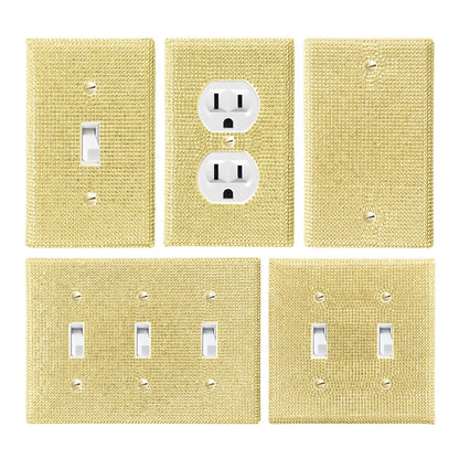 1 wall panel light switch cover, various styles, pink/white/black/gold  diamond, socket cover, sturdy and durable