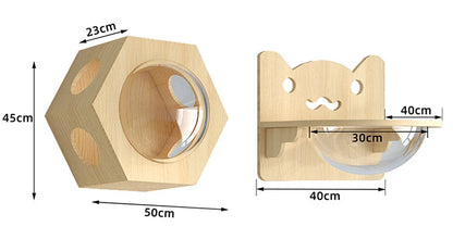 Wooden Wall Climbing Set for Cat, Tree Tower, Pet Accessories, Training Supplies, DIY, Match Your Own, Villa, Products