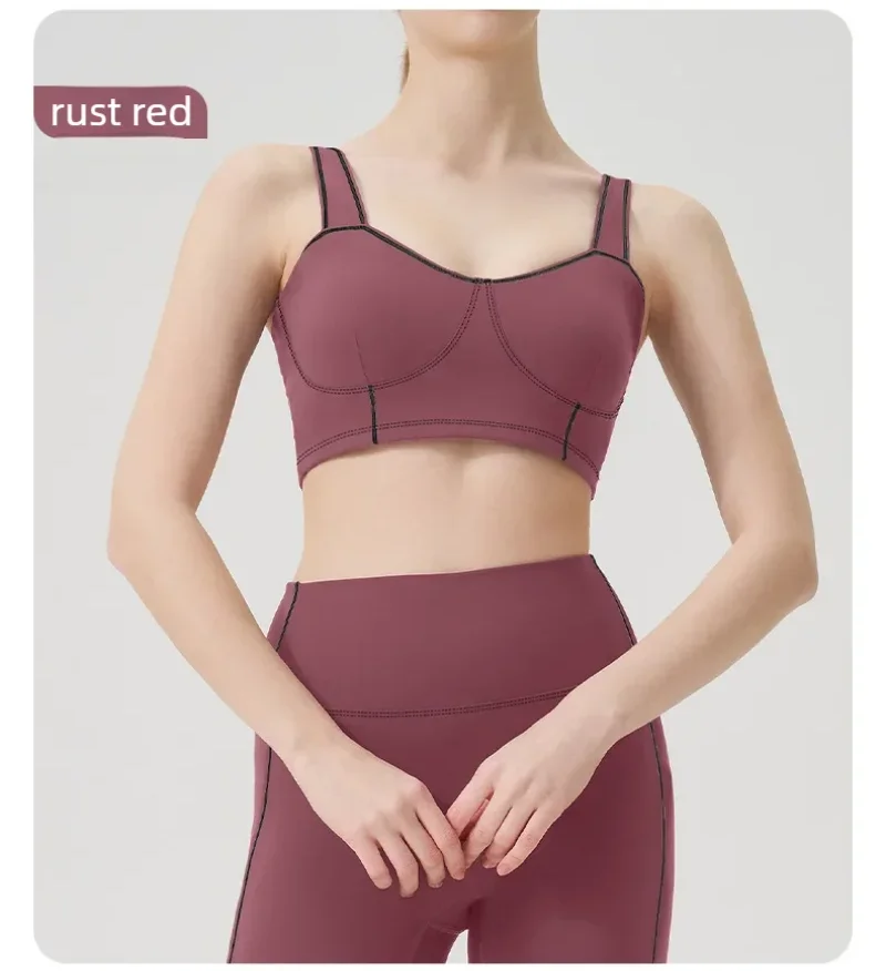 Yoga wear, a high-end sports solid-color high-elastic tight high-intensity sports set, women's fitness clothes suitable for gym