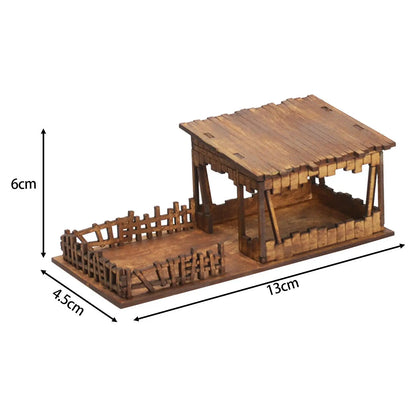 Wooden Model Kits House, 1/72 Building Model House Miniature House, 1/72 House Model Kits DIY Scene Layout, Scenery Layout
