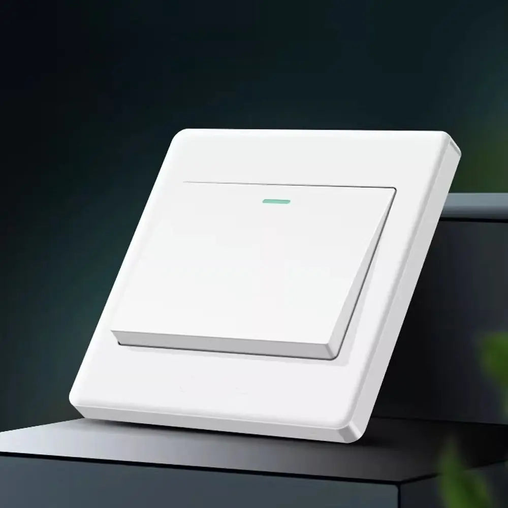 1/2/3/4 Gang Wall Switches 1Way Button Wall Light Switch Panel On / Off Push Buttons with LED Lamp Home Accessories
