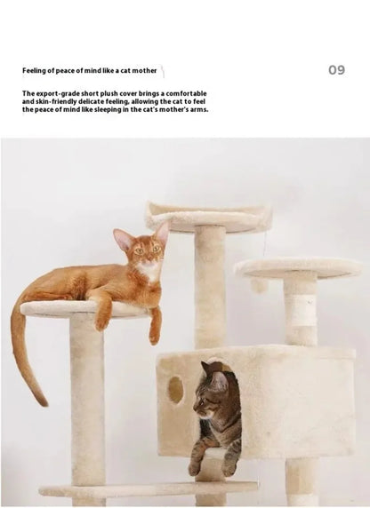 Multi-layer At Tree and Tower for Indoor Cats with Sisal-Covered Scratching Posts Spacious Hammock Padded Perches and Condos